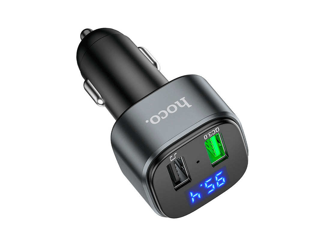 Hoco E67 Fighter” QC3.0 With Wireless FM Transmitter Car Charger in Qatar Hoco E67 Fighter” QC3.0 With Wireless FM Transmitter Car Charger in Qatar